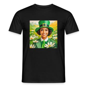 image saint patrick - T-shirt homme - noir - Devant - AI Model Male 178 light (178cm)