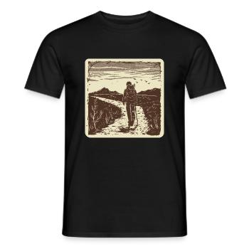 Randonnée, Randonnée, Montagnes, Nature, Camping, Sommet, Alpes - T-shirt homme - noir - Devant - AI Model Male 178 light (178cm)