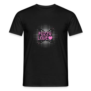 Fuzzy Love - Männer T-Shirt - Schwarz - Vorne - AI Model Male 178 light (178cm)