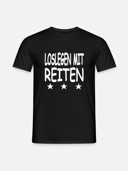 Reiten - Männer T-Shirt - Schwarz