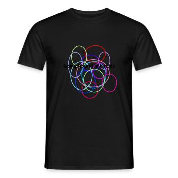 Kreise - Männer T-Shirt - Schwarz - Vorne - AI Model Male 178 light (178cm)