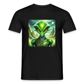 Firefly Lunar Green Alien Character - Men's T-Shirt - black - Front - AI Model Male 178 light (178cm)