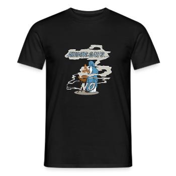 Augur Say's No - Men's T-Shirt - black - Front - AI Model Male 178 light (178cm)