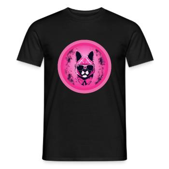 Cool Cat - Männer T-Shirt - Schwarz - Vorne - AI Model Male 178 light (178cm)