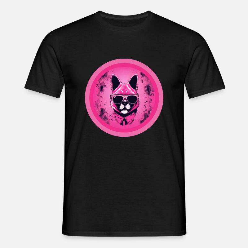 Cool Cat - Männer T-Shirt - Schwarz
