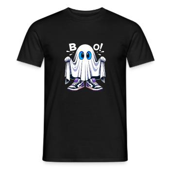 BOO! - Kid In Halloween Costume - Men's T-Shirt - black - Front - AI Model Male 178 light (178cm)