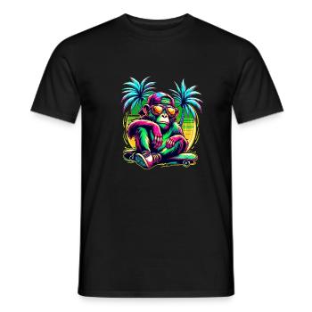 Monkey Summer Skater - Männer T-Shirt - Schwarz - Vorne - AI Model Male 178 light (178cm)