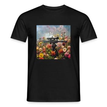 Le pouvoir des fleurs - T-shirt homme - noir - Devant - AI Model Male 178 light (178cm)