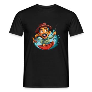 Born to fish - Männer T-Shirt - Schwarz - Vorne - AI Model Male 178 light (178cm)