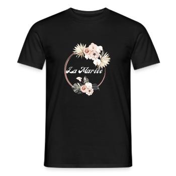 Die tropische Blumenbraut - Braut Geschenkidee - Männer T-Shirt - Schwarz - Vorne - AI Model Male 178 light (178cm)