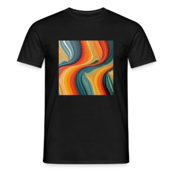 wave - T-shirt homme - noir - Devant - AI Model Male 178 light (178cm)