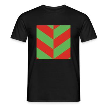BLOW UP MOVIE: POP ART CUSHION 'DIAGONAL OP ART' - Men's T-Shirt - black - Front - AI Model Male 178 light (178cm)