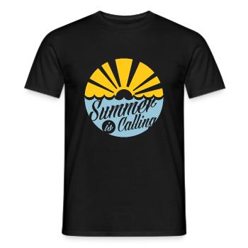 L’été appelle le blanc - T-shirt homme - noir - Devant - AI Model Male 178 light (178cm)