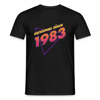 Rétro - Awesome since 1983 - T-shirt homme - noir - Devant - AI Model Male 178 light (178cm)