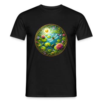 La vie du lac - T-shirt homme - noir - Devant - AI Model Male 178 light (178cm)