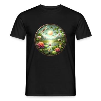 Lake of Dreams - Men's T-Shirt - black - Front - AI Model Male 178 light (178cm)
