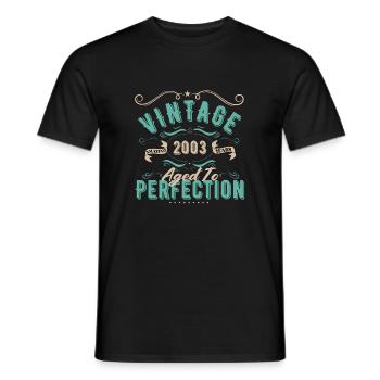 Vintage 2003 - 2003 Birthday Gift - Men's T-Shirt - black - Front - AI Model Male 178 light (178cm)