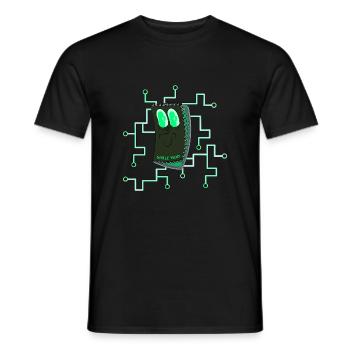 LÄCHELN MOD - Männer T-Shirt - Schwarz - Vorne - AI Model Male 178 light (178cm)