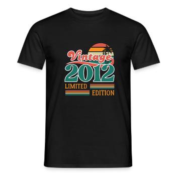 Jahrgang 2012 Limitierte Auflage - Männer T-Shirt - Schwarz - Vorne - AI Model Male 178 light (178cm)