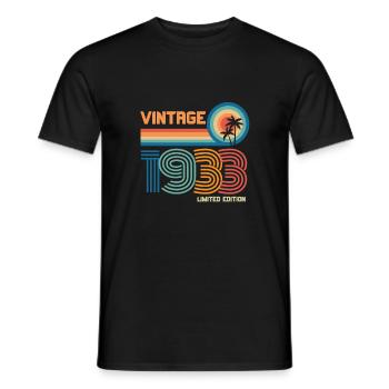 Jahrgang 1933 Ausgabe - Männer T-Shirt - Schwarz - Vorne - AI Model Male 178 light (178cm)