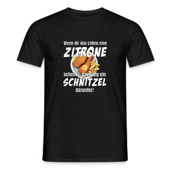 Schnitzel und Zitrone - Männer T-Shirt - Schwarz - Vorne - AI Model Male 178 light (178cm)