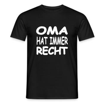 Oma - Männer T-Shirt - Schwarz - Vorne - AI Model Male 178 light (178cm)