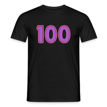 100. 100 ANS. 100e ANNIVERSAIRE - T-shirt homme - noir - Devant - AI Model Male 178 light (178cm)