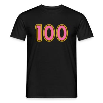 100. 100 ANS. 100e ANNIVERSAIRE. ANNIVERSAIRE 100 - T-shirt homme - noir - Devant - AI Model Male 178 light (178cm)