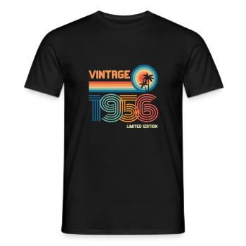Vintage 1956 limited edition - Men's T-Shirt - black - Front - AI Model Male 178 light (178cm)