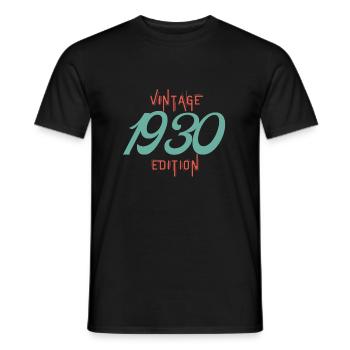 Vintage-Ausgabe aus den 1930er Jahren - Männer T-Shirt - Schwarz - Vorne - AI Model Male 178 light (178cm)