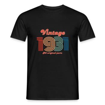 Vintage 1931 all original parts - T-shirt homme - noir - Devant - AI Model Male 178 light (178cm)