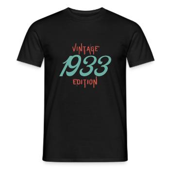 Jahrgang Ausgabe 1933 - Männer T-Shirt - Schwarz - Vorne - AI Model Male 178 light (178cm)