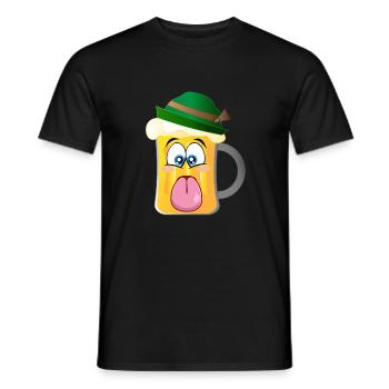 zunge - Männer T-Shirt - Schwarz - Vorne - AI Model Male 178 light (178cm)