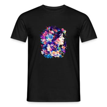 Mutter und Tochter - Männer T-Shirt - Schwarz - Vorne - AI Model Male 178 light (178cm)