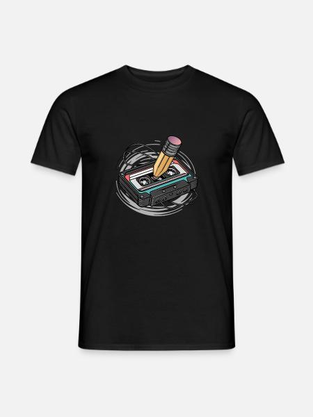 Kassette - Männer T-Shirt - Schwarz