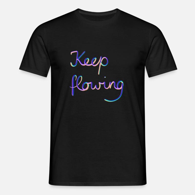 Keep flowing - Männer T-Shirt - Schwarz