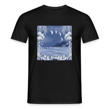 Kiteboarder auf dem Wasser - Männer T-Shirt - Schwarz - Vorne - AI Model Male 178 light (178cm)