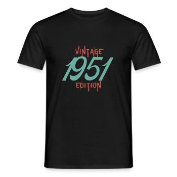 Vintage 1951 edition - T-shirt homme - noir - Devant - AI Model Male 178 light (178cm)