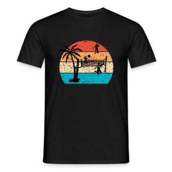 Volleyball - Men's T-Shirt - black - Front - AI Model Male 178 light (178cm)