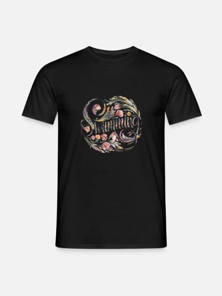 Floral Swimmer - Men's T-Shirt - black