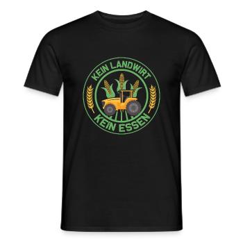 Kein Landwirt Kein Essen Bauer Bauernhof - Männer T-Shirt - Schwarz - Vorne - AI Model Male 178 light (178cm)