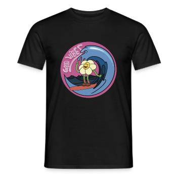 Flower Vibes - Männer T-Shirt - Schwarz - Vorne - AI Model Male 178 light (178cm)