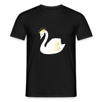 Goldener Schwan - Männer T-Shirt - Schwarz - Vorne - AI Model Male 178 light (178cm)
