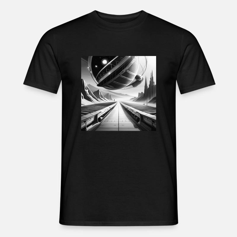 Dans Idle Art 06b - Space Trip - Männer T-Shirt - Schwarz