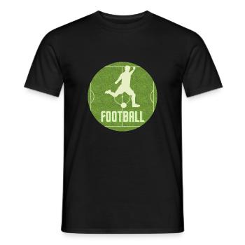 Football - Men's T-Shirt - black - Front - AI Model Male 178 light (178cm)