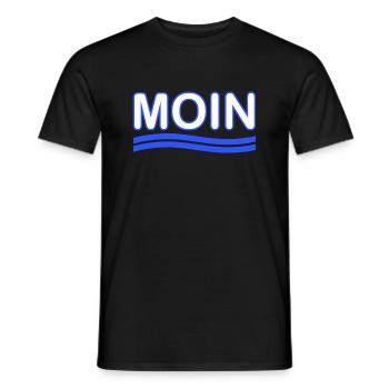 Moin - Männer T-Shirt - Schwarz - Vorne - AI Model Male 178 light (178cm)