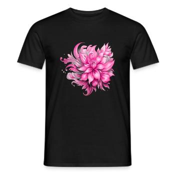Flowers Hippie soul Groovy Summer time peace love - Men's T-Shirt - black - Front - AI Model Male 178 light (178cm)
