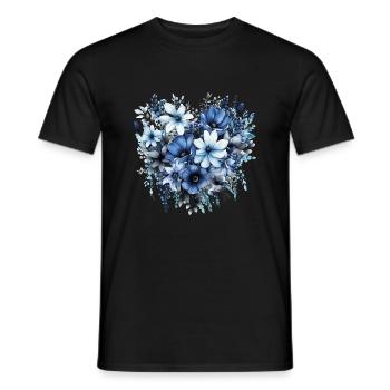 Flowers Hippie soul Groovy Summer time peace love - Men's T-Shirt - black - Front - AI Model Male 178 light (178cm)