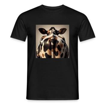 Cow from behind - Men's T-Shirt - black - Front - AI Model Male 178 light (178cm)