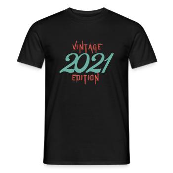 Jahrgang 2021 Ausgabe - Männer T-Shirt - Schwarz - Vorne - AI Model Male 178 light (178cm)
